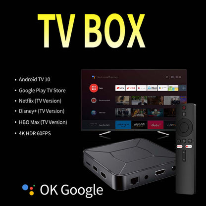 OTT 4K Android TV Box - Google TV Edition | Ultra HD Streaming | Voice Remote | Chromecast Built-in | Dolby Audio