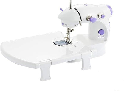 Sewing Machine for Beginners | Kids Handheld Portable Electric Mini Sewing Machine with Extension Table & Dual Speed | Crafting & Mending Machine with Lights & Foot Pedal for Household Use