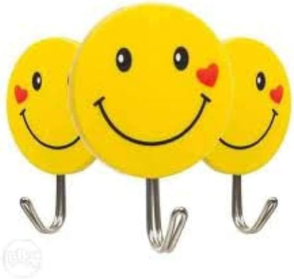Wall Hanging Hook Set | 9-Piece Emoji Face Hooks with Strong Poster Adhesive