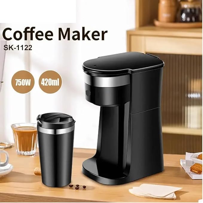 750W 430ML Small European Electric Espresso Coffee Maker | Italian Style Brewing for Home and Office | Perfect Cup Every Time