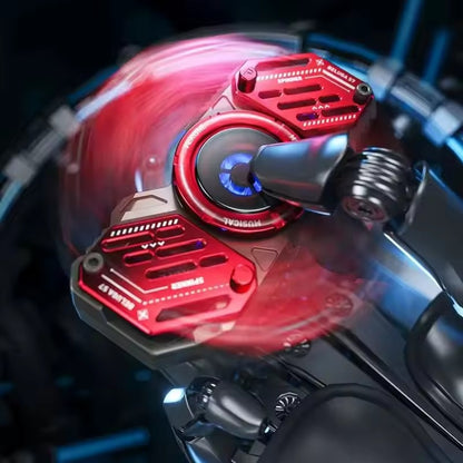 Fidget Spinner Earphones – Colorful Glow in The Dark, High-Speed & Silent, Cool Metal Gear Design, Stress Relief for Kids & Adults