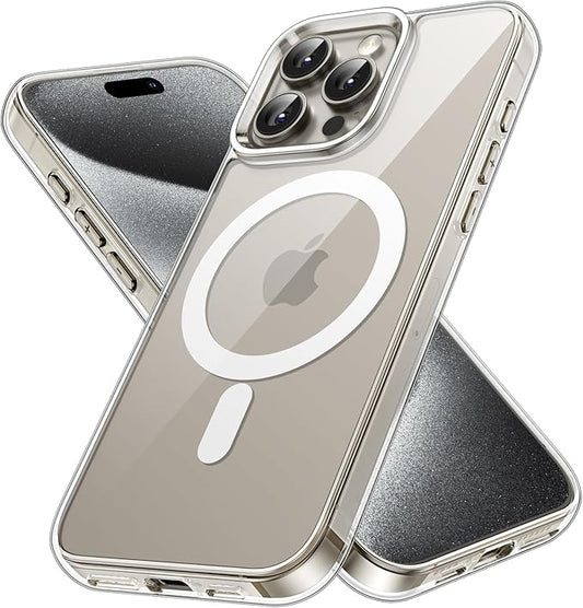 MagSafe Compatible Magnetic Phone Case with Camera Control | Military-Grade Shock Protection for iPhone 15, 15 Plus, 15 Pro, 15 Pro Max – Includes Free Screen Protector