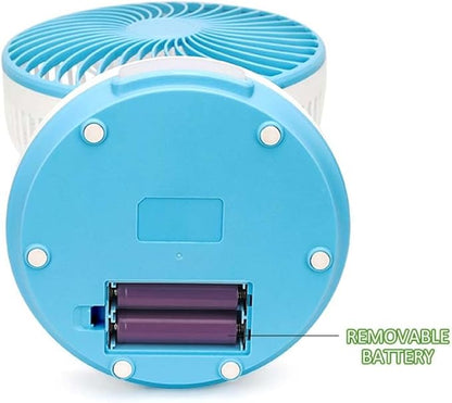 USB Charging Rechargeable Table Fan with Lighting Lamp | Portable & Convenient | Made in China