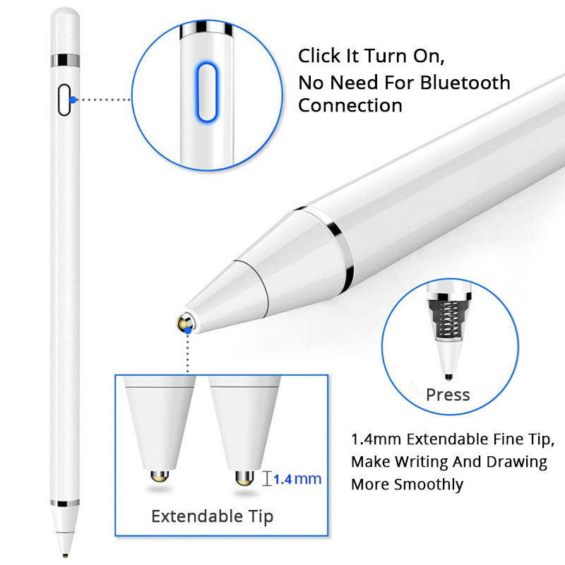 Universal Stylus Pen - Capacitive Touch Screen Stylus Compitable for iOS/Android Tablets & Phones, Precision Drawing & Writing