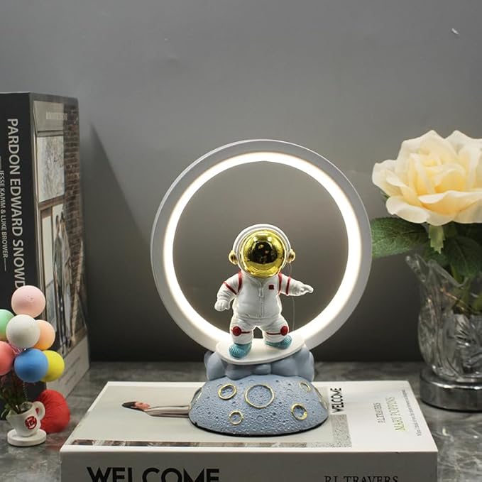 USB Plug LED Decorative Room Lights – Yoga Meditation Astronaut Modern Table Lamps | Ambient Home Decor Lighting for Relaxation & Inspiration