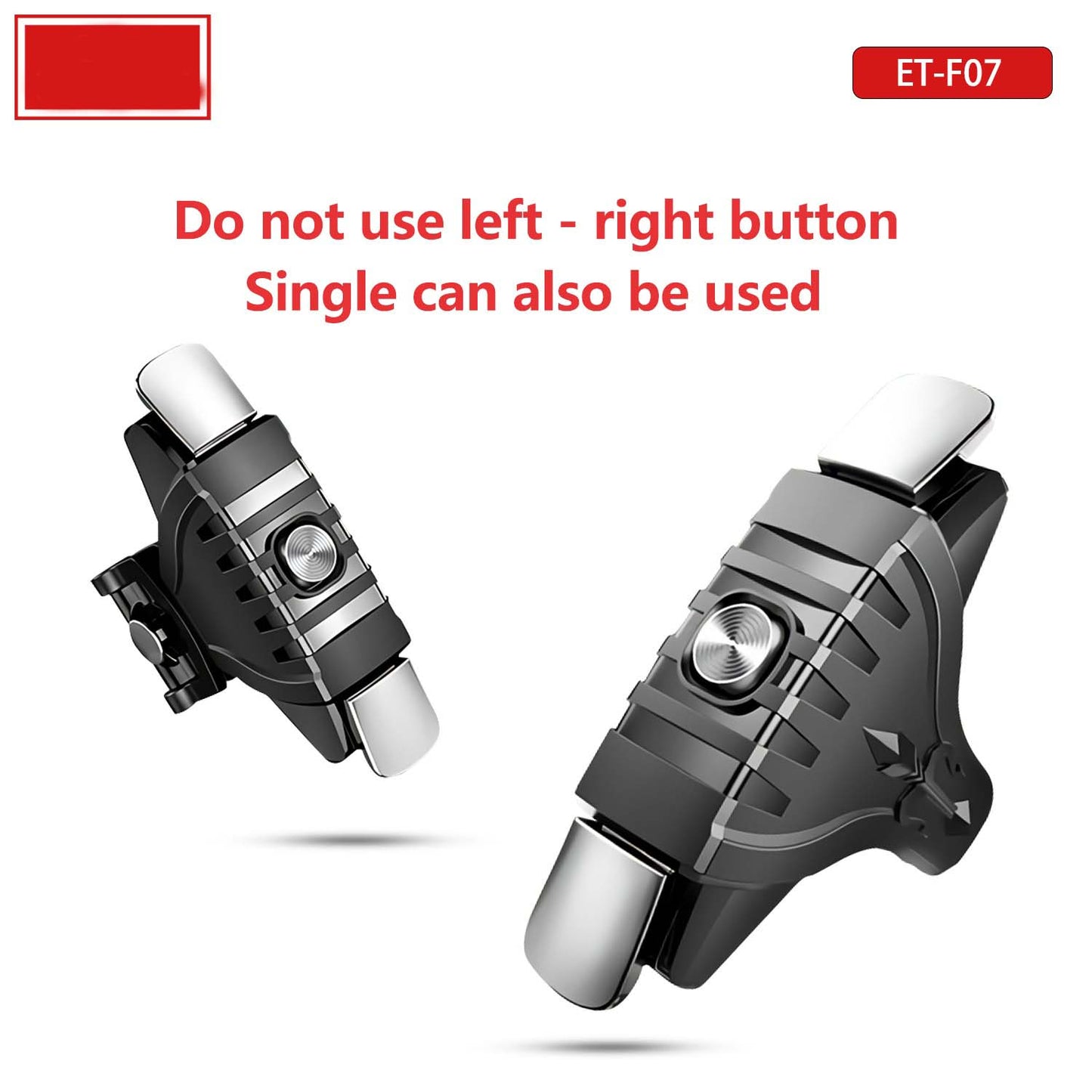 ET-F07 PUBG Mobile Game Triggers - Dual Shooting Buttons for Call of Duty & Mobile Games, Universal Clip-On for iOS/Android
