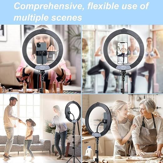 Beauty Live Light – Dimmable Selfie Ring Light with Extendable Tripod Stand for Live Streaming, Makeup, and YouTube Videos