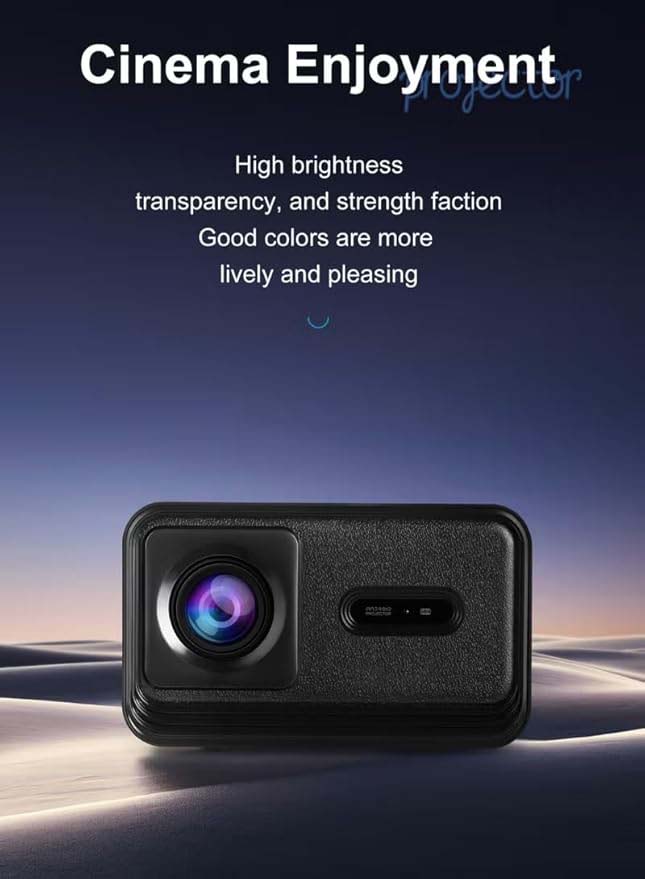 Smart Home Theater 4K Projector – 5G WiFi & Bluetooth Connectivity for Movies and Games, 1200 ANSI Brightness, Zoomable 50-150 Inch Display