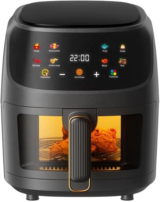 2400W Air Fryer | Powerful Cooking with LED Touch Panel, Large 8L Capacity, and Versatile Cooking Modes | Healthy Frying for Family Meals
