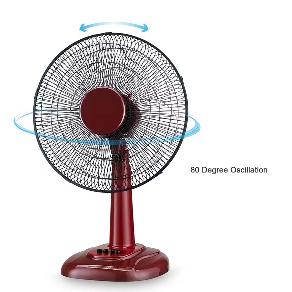 MTF-425 16" Table Fan - 3-Speed Adjustable Tilt, Quiet Operation for Home & Office