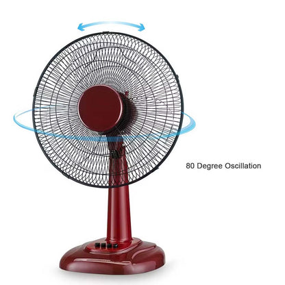 MTF-425 16" Table Fan - 3-Speed Adjustable Tilt, Quiet Operation for Home & Office