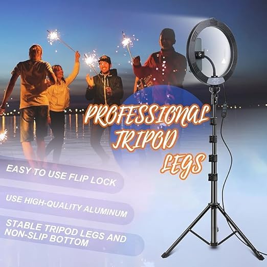 Beauty Live Light – Dimmable Selfie Ring Light with Extendable Tripod Stand for Live Streaming, Makeup, and YouTube Videos
