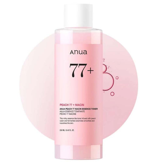ANUA Peach 77% Niacin Essence Toner - 250ml Hydrating Brightening Toner for Dull & Uneven Skin Tone