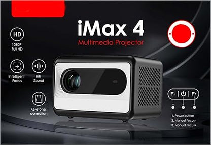 iMax 4 Smart LCD Projector – 1080P HD Multimedia Home Theater Cinema Experience with HDMI & Bluetooth Connectivity (Multi)