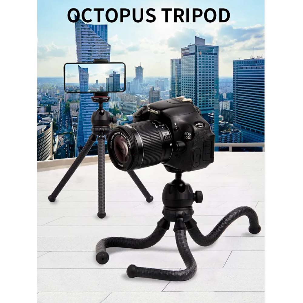 MT-25 Mini Flexible Tripod - Portable Phone & Camera Stand with Bendable Legs for Tabletop, Vlogging & Photography
