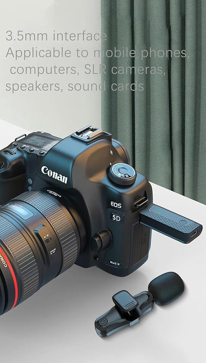 K35 Pro Wireless Lavalier Microphone (2023-24) – Dual-Mic System with Noise Reduction & 3.5mm AUX Compatibility