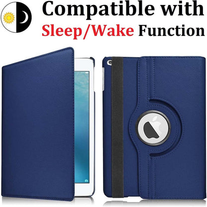 360° Rotating Stand Case for iPad Mini 4/5 - Auto Sleep/Wake Leather Smart Cover with Multi-Angle Viewing (Multi Colour)