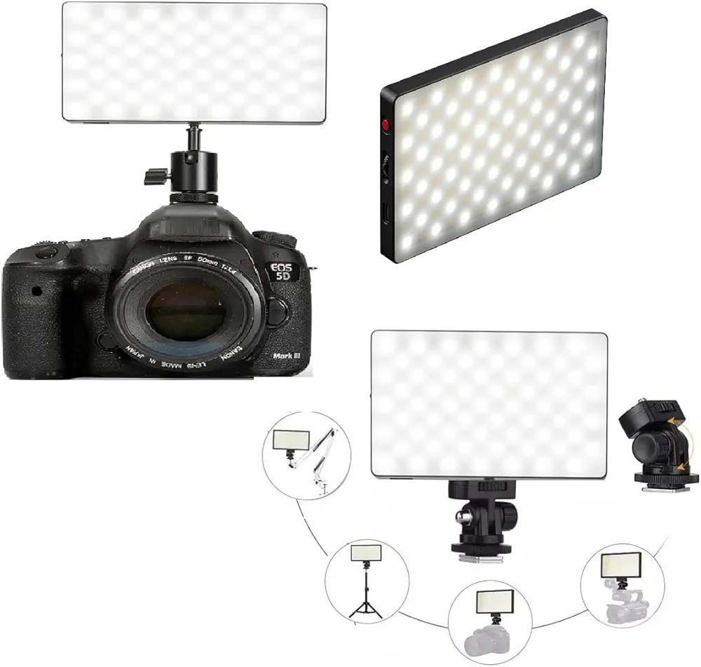 U480 LED Video Light - 5000mAh Rechargeable Camera Light, 10-100% Dimmable, 3200-5600K Bi-Color for Photography/Videography