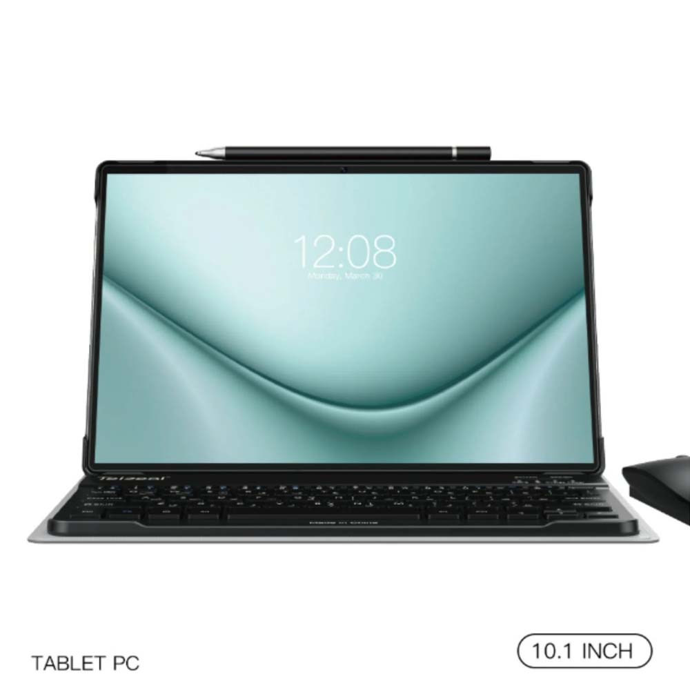 P200 11" Android 13 Tablet - 5G WiFi, Dual SIM, 8GB/512GB, 8000mAh, w/Keyboard & Mouse (Multi Colour)