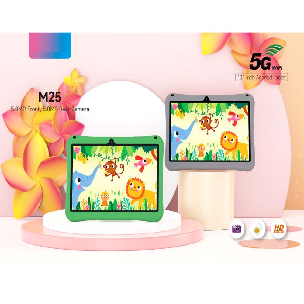 M25 Kids Tablet 10.1" Android - 6GB RAM 256GB Storage, Child-Friendly Learning & Entertainment Device  (Multi Colour)