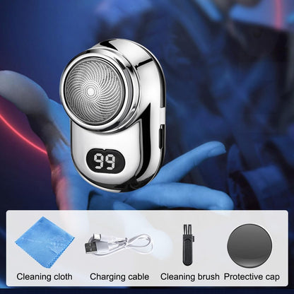 Fast Charging Digital Display Mini Shaver with Mirror | Portable USB-C Rechargeable Electric Shaver | Compact Travel Shaver for Men - Upgrade with High-Performance Blades