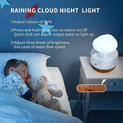 Raining Cloud Night Light Aromatherapy Diffuser – Your All-in-One Relaxation and Sleep Aid