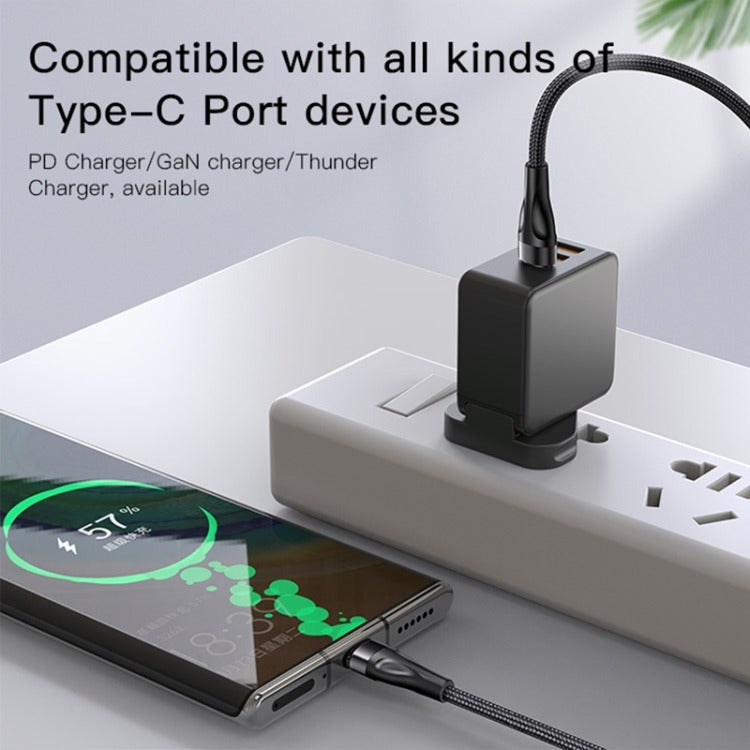 CA110 4-in-1 Type-C Data Cable – Multi-Device Charging Cable with 2 Type-C and 2 Lightning Connectors, 120cm Nylon Braided Fast Charger with Intelligent Constant Temperature Control, 20W 4A Output