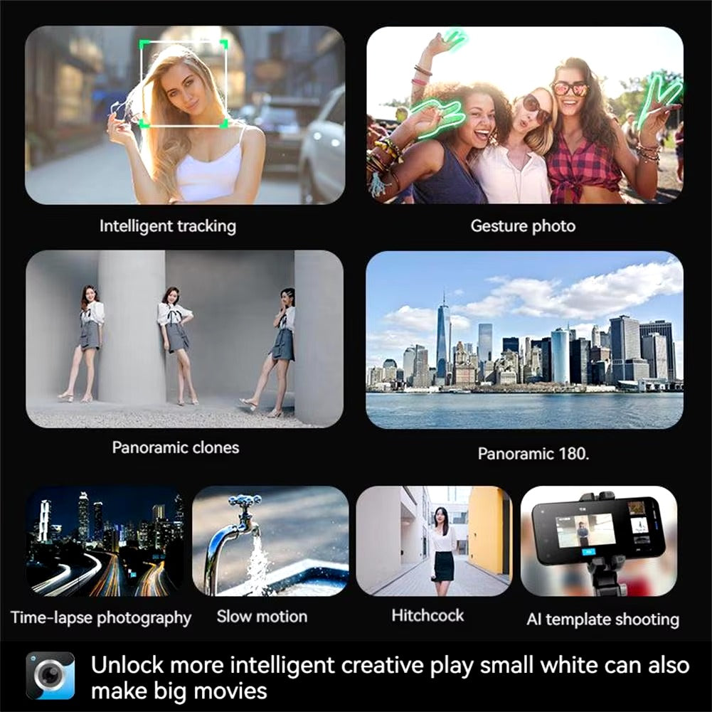 Q18 Mobile Phone Selfie Stick with Anti-Shake Handheld Gimbal Stabilizer, Single-Axis Tripod, and Fill Light – Perfect for Vlogging, Live Broadcast, and Photography, Compatible with iPhone and Android Smartphones