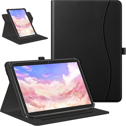360° Rotating Case for Universal 10/11-inch" Tablets - Premium Leather w/Auto Sleep/Wake & Multi-Angle Stand (Multi Colour)