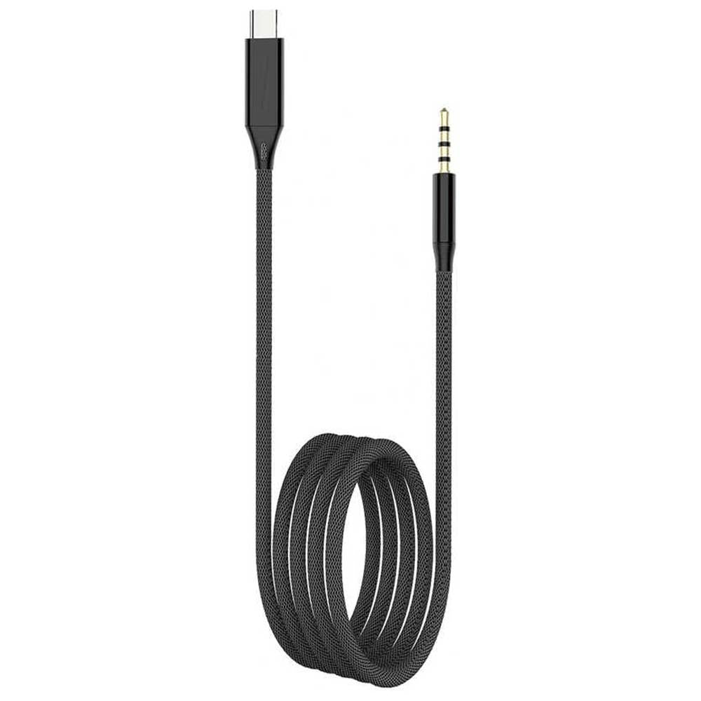 GAC-365 Type-C to 3.5mm Aux Audio Cable – 100cm Plug & Play Audio Cable with Sturdy Nylon Braid for MP3, CD, Phone, Computer, and Sound Systems