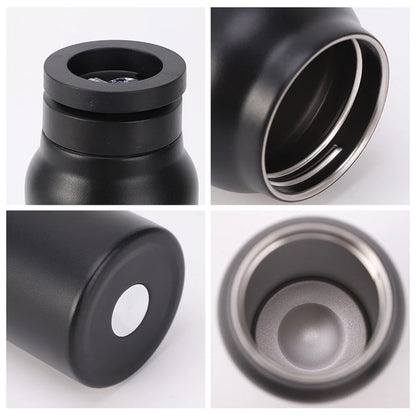 Stainless Steel Magnetic Vacuum Flask | Sports Water Bottle & Mobile Phone Holder | Portable Outdoor Thermal Insulation Cup