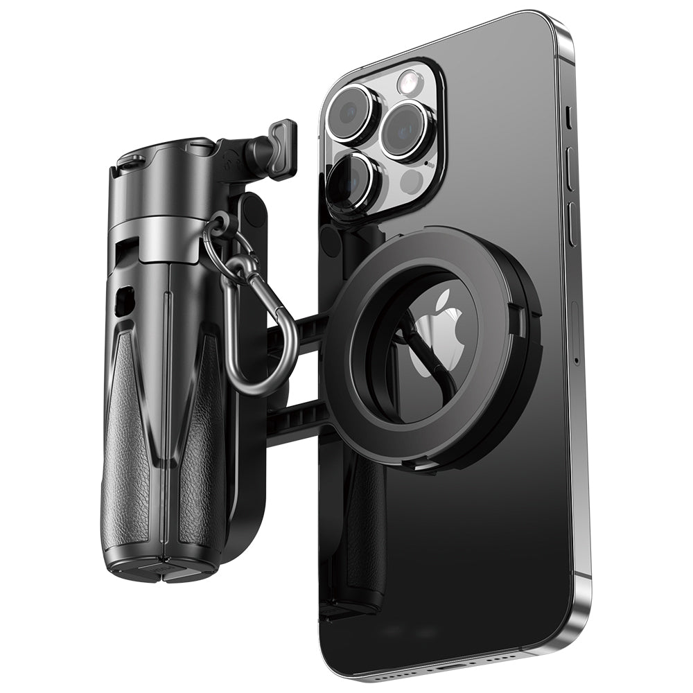 P15mini-C Magnetic Selfie Stick - Bluetooth Remote, 47.5cm Extendable, Multifunctional Camera Assistant for iPhone/Android