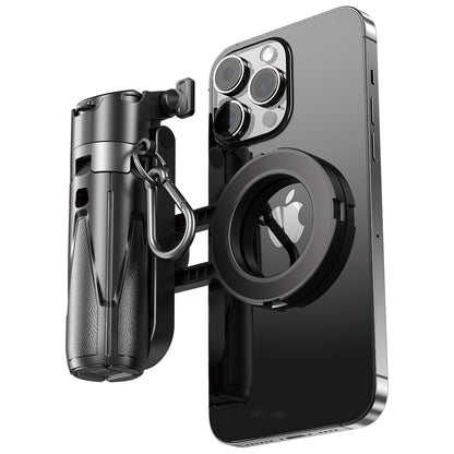 P15mini-C Magnetic Selfie Stick - Bluetooth Remote, 47.5cm Extendable, Multifunctional Camera Assistant for iPhone/Android