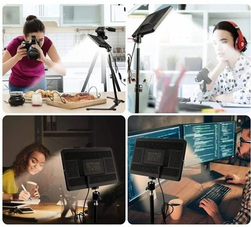 RL-19 Inch LED Panel Soft Light with LED Stand | 100W Ultra Bright Video Light for Photography & Tripod Setup | Adjustable Color & Brightness