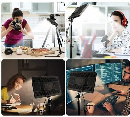 RL-19 Inch LED Panel Soft Light with LED Stand | 100W Ultra Bright Video Light for Photography & Tripod Setup | Adjustable Color & Brightness