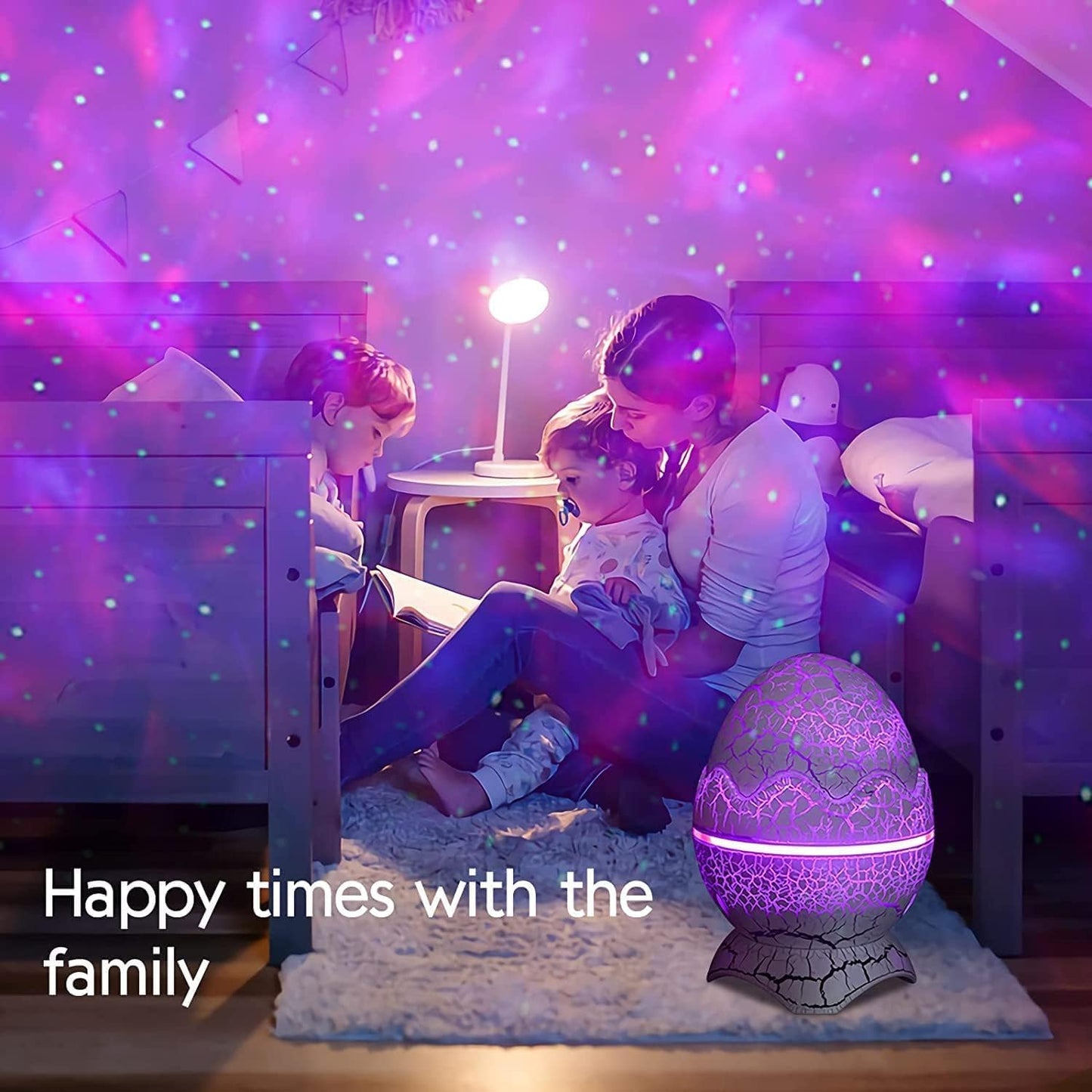 Galaxy Projector Dinosaur Egg – Sky Night Light with Bluetooth Music and Laser Lamp for Room and Party Decor