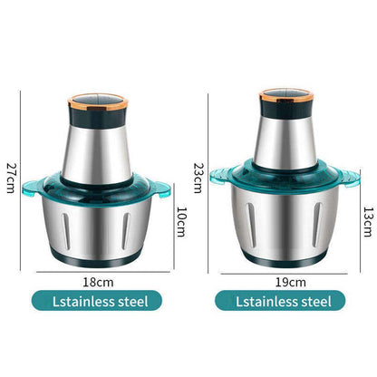 Electric Meat Grinder & Chopper 2-speed mincer with 3L stainless steel capacity. Multi-function food processor & kitchen slicer.