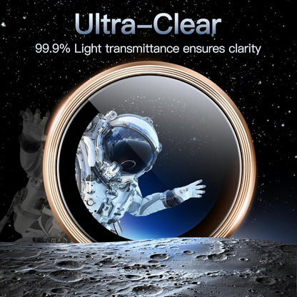 iPhone 16/17 Pro Max Camera Lens Protector - 3-Pack 9H Tempered Glass with  Alloy Ring, Anti-Scratch HD Cover (Desert Titanium)