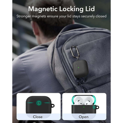 AirPods 4 Case (2024). USB-C compatible cover with magnetic lid lock & full drop protection. Soft multi-color cases.