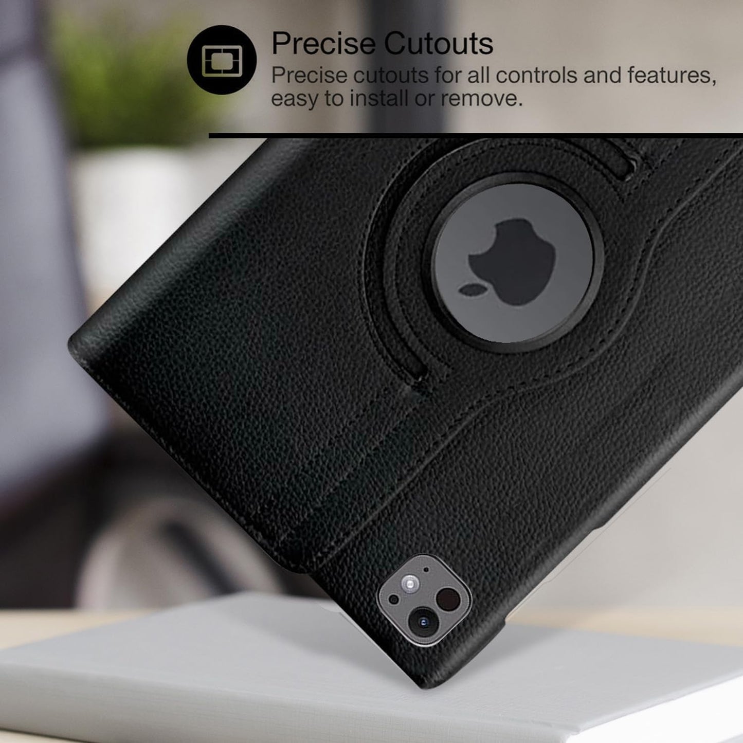 iPad Pro 11 2024 (M4) Case - 360° Rotating Smart Folio Cover with Auto Sleep/Wake & Multi-Angle Stand (Multi Colour)