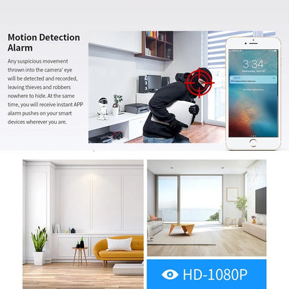 1080P Robot Camera – 360° IP Security Camera with APP WiFi, Night Vision, Auto Tracking, and Baby Monitor Features