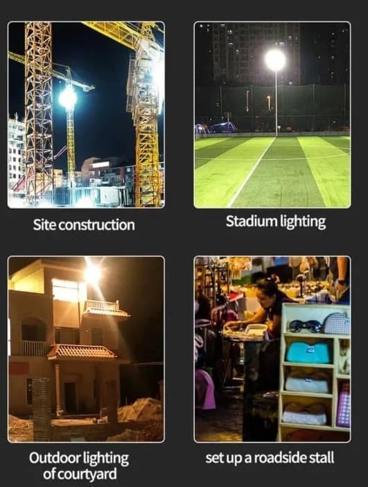 Multifunctional Work Light with Telescopic Base – Adjustable Height & Bright LED Illumination, Portable and Durable for Indoor & Outdoor Use, Ideal for Construction, DIY, and Emergency Lighting