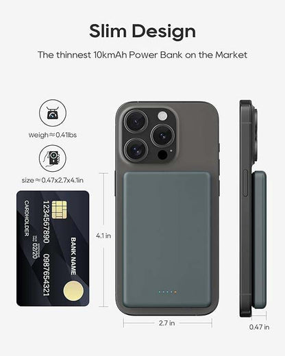 MagSafe External Battery – 5000mAh Magnetic Wireless Fast Charge Portable Charger