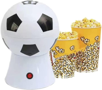 Football Popcorn Maker, 1200W Hot Air Popcorn Machine | Healthy, Oil-Free Snack with Overheat Protection & Temperature Control | Perfect for Game Nights and Parties