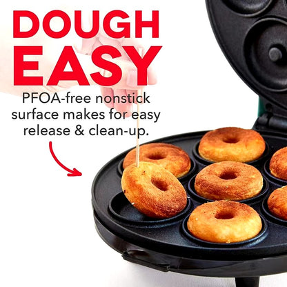 Household Electric Donut Maker - Double-Sided Heating Donut & Bread Machine, Cake Baking Pan, Non-Stick Breakfast Maker Oven for Homemade Donuts, Cakes, and Mini Bread - Easy-to-Use, Compact & Fast Heating, Ideal for Breakfast and Snacks