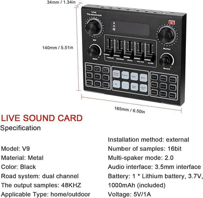 Elite V9 Sound Card & BM800 Pro Microphone Bundle: The Ultimate Setup for Advanced Broadcasting