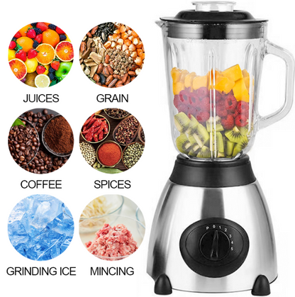 5-Speed Electric Multifunctional Juicer Blender | 1.5L Capacity | 1500W High Power