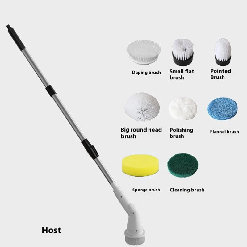 Cordless Electric Spin Scrubber - 7 Replaceable Brushes for Shower, Tub & Tile Cleaning, Baby-Safe Plastic Material