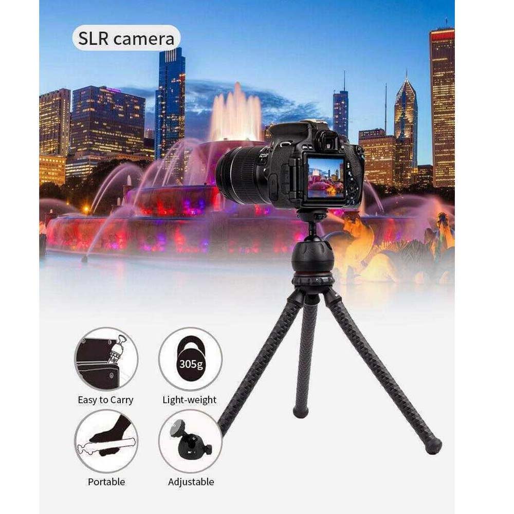 MT-25 Mini Flexible Tripod - Portable Phone & Camera Stand with Bendable Legs for Tabletop, Vlogging & Photography