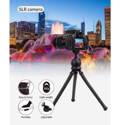 MT-25 Mini Flexible Tripod - Portable Phone & Camera Stand with Bendable Legs for Tabletop, Vlogging & Photography